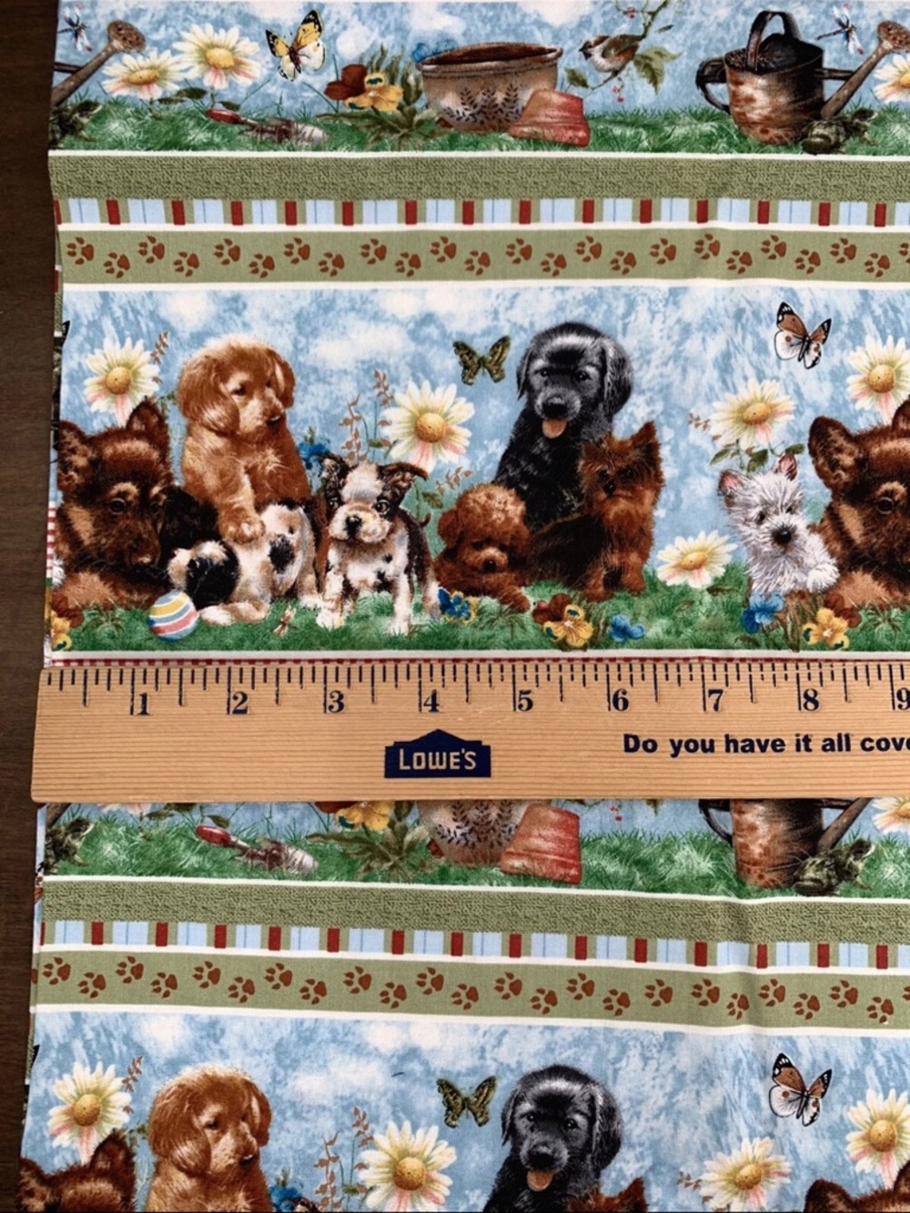 Puppies Outdoors Print Lab Shepherd Terrier Cotton Fabric Creatif Spectrix 1y+18 - Picture 9 of 9